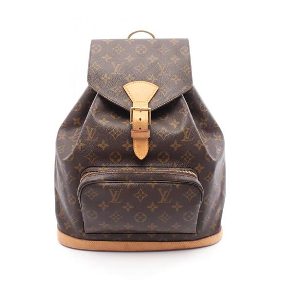 LOUIS VUITTON Authentic Brown Monogram Leather Backpack main image 5